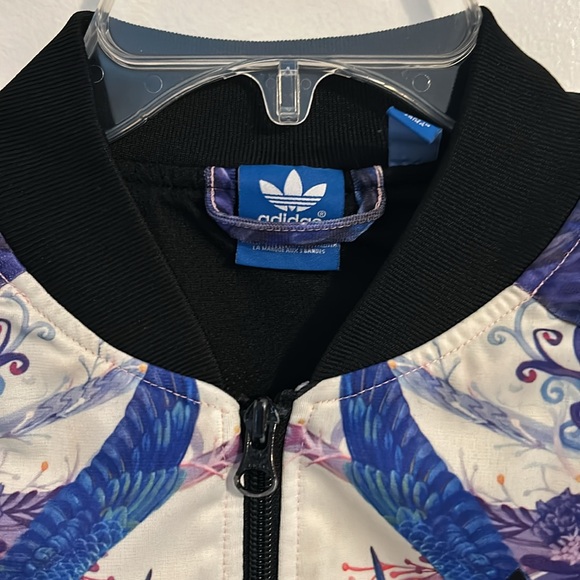 Vintage Adidas Originals Pink Floral Bird Trefoil Kaleidoscope Track Jacket XS - Picture 7 of 15